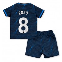 Billiga Chelsea Enzo Fernandez #8 Barnkläder Borta fotbollskläder till baby 2023-24 Kortärmad (+ Korta byxor)